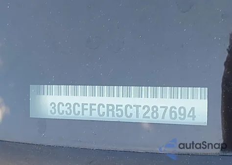 2012 Fiat 500 Lounge из США, поврежденный, VIN 3C3CFFCR5CT287694